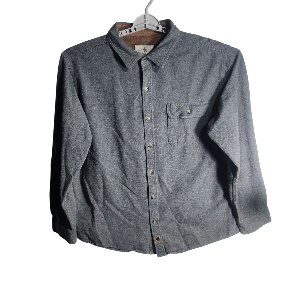 Legendary Whitetails XL Gray Long Sleeve Button Down Flannel Shirt